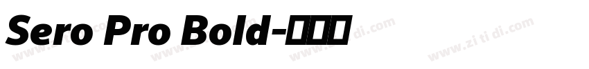 Sero Pro Bold字体转换